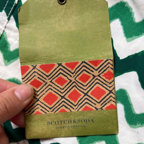 NWT Scotch & Soda Green and Blue Stripe Men Swim Bottoms Size 14 - Picture 4 of 9